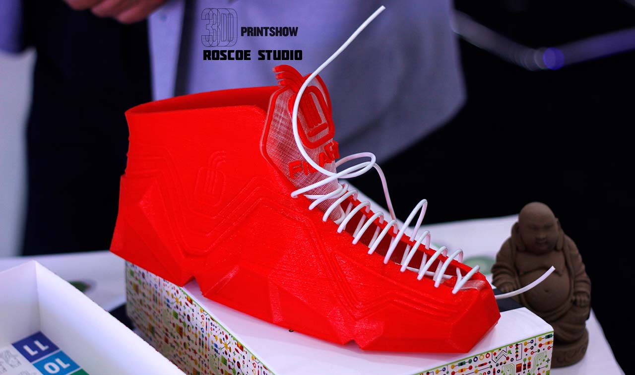 3d printed red shoes